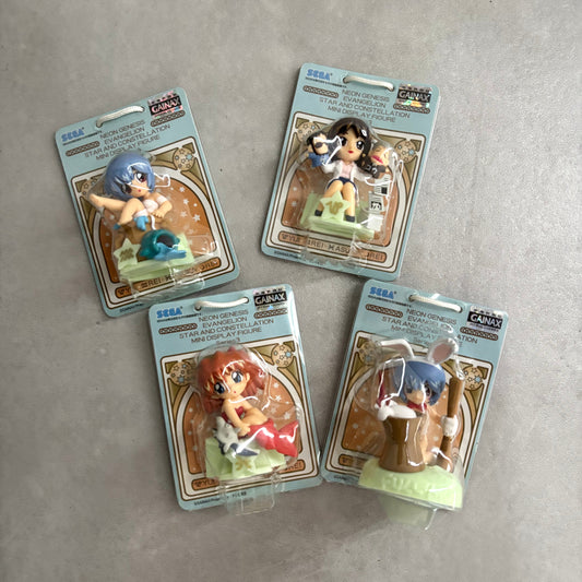 Japan Exclusive Vintage - Neon Genesis Evangelion  Star & Constellation Mini Display Figures - Series 3 Complete Set