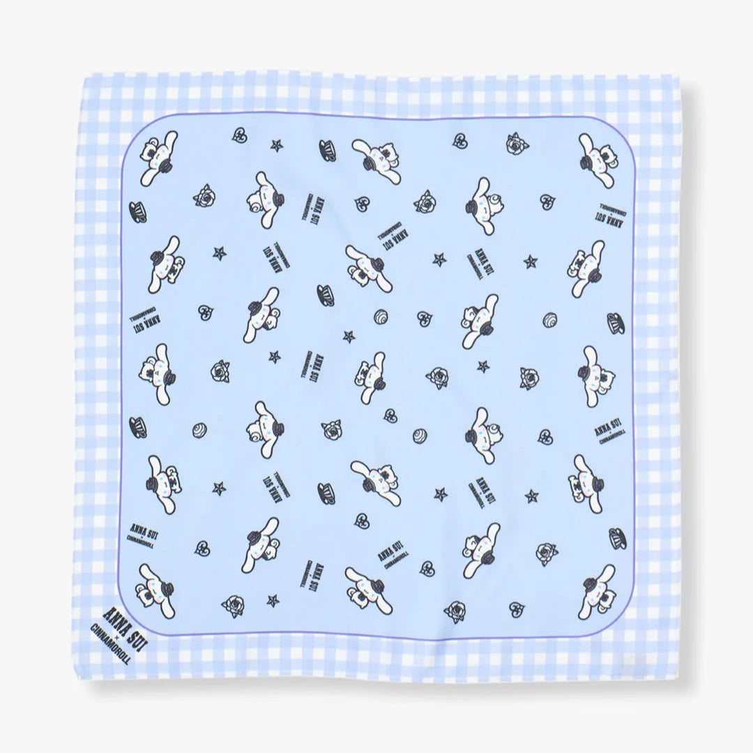 Anna Sui x Cinnamoroll / Polyester Scarf - Gingham - Pale Blue