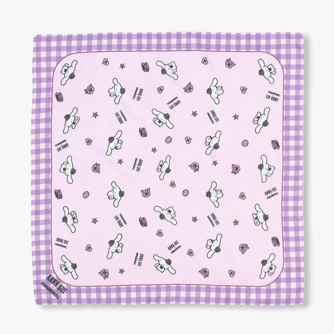 Anna Sui × Cinnamoroll / Polyester Scarf - Gingham - Pink