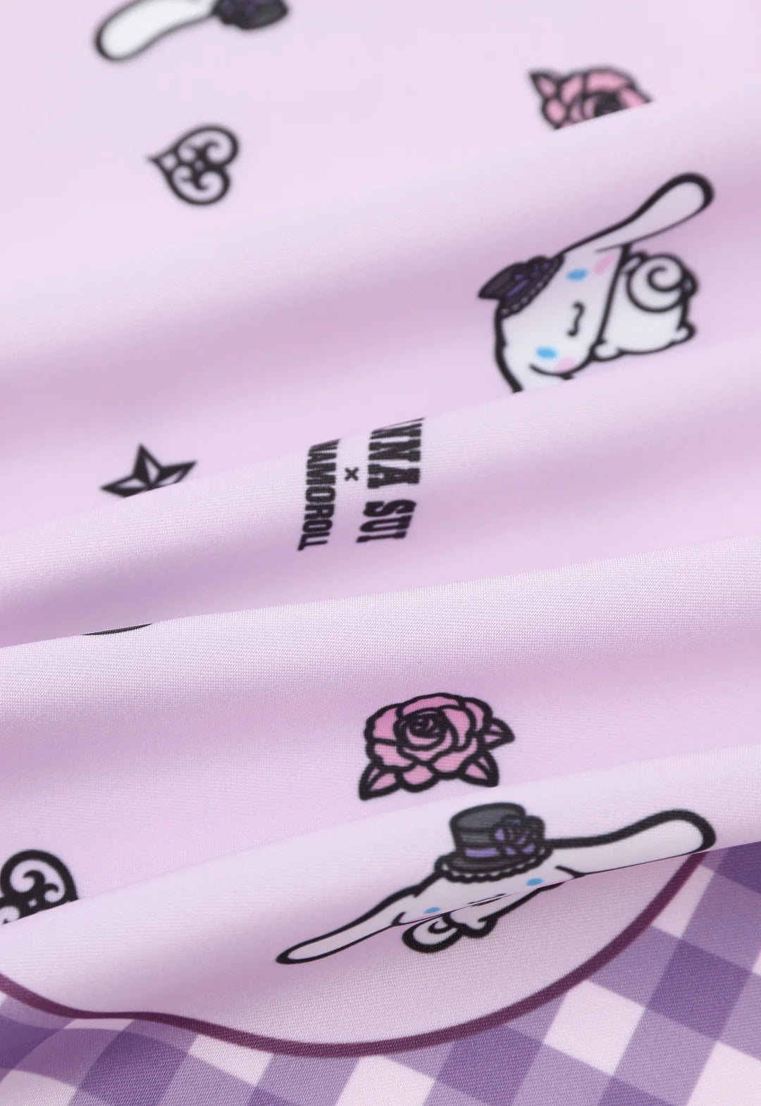 Anna Sui × Cinnamoroll / Polyester Scarf - Gingham - Pink