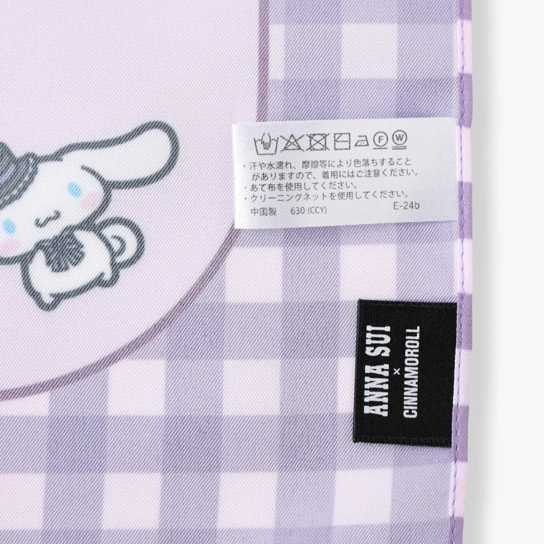 Anna Sui × Cinnamoroll / Polyester Scarf - Gingham - Pink