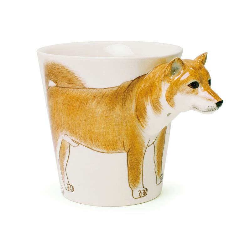 Hand-Painted 3D Mug / Shiba Inu