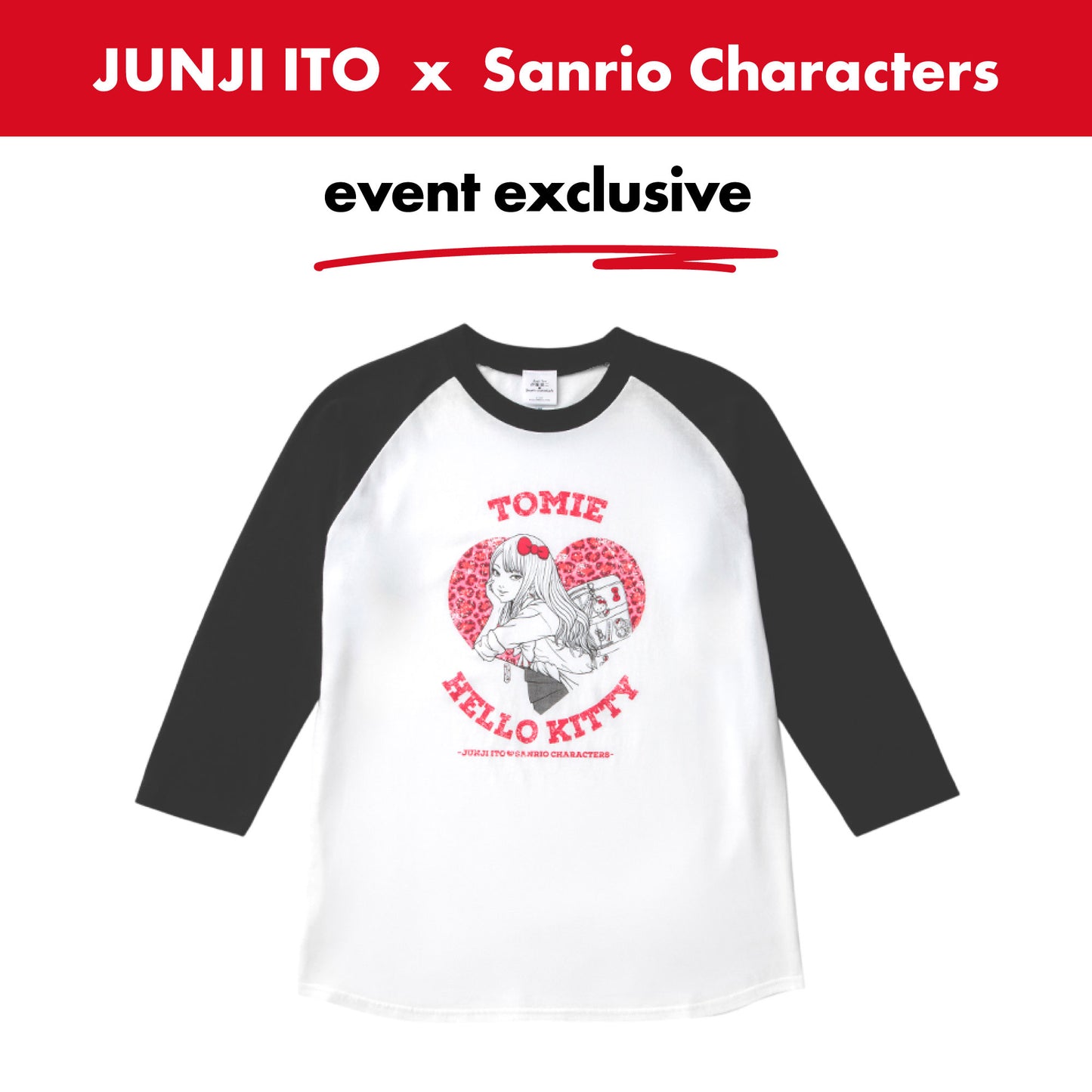 Japan_JunjiItoxSanrio-Characters-Raglan-T-Shirt-GalTomiexHelloKitty_01
