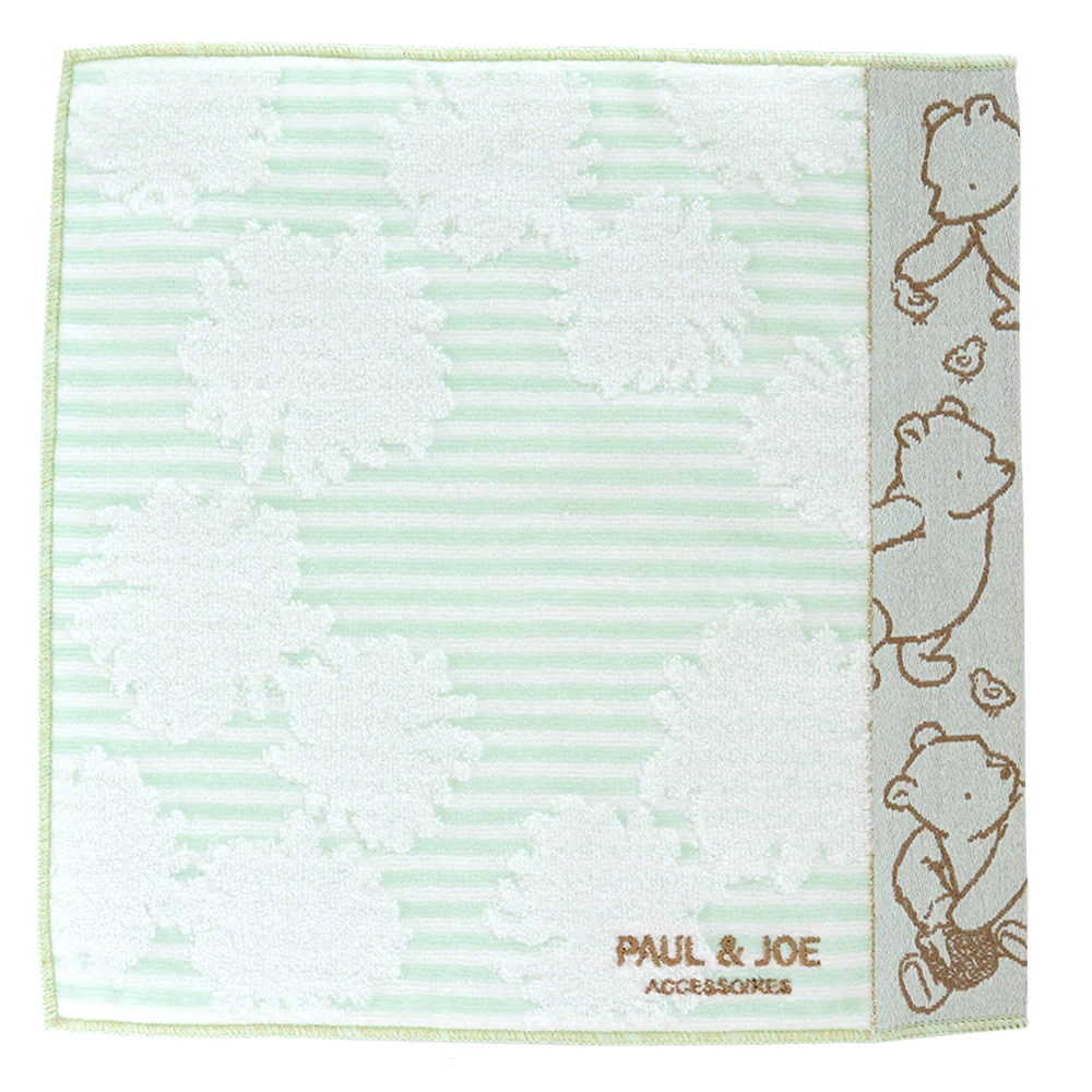 PAUL & JOE × Classic Pooh / Border Towel Handkerchief - Green