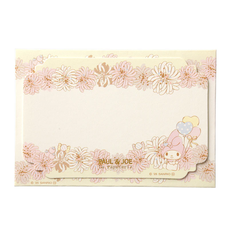 PAUL & JOE × My Melody / Message Card and Envelope Set - White