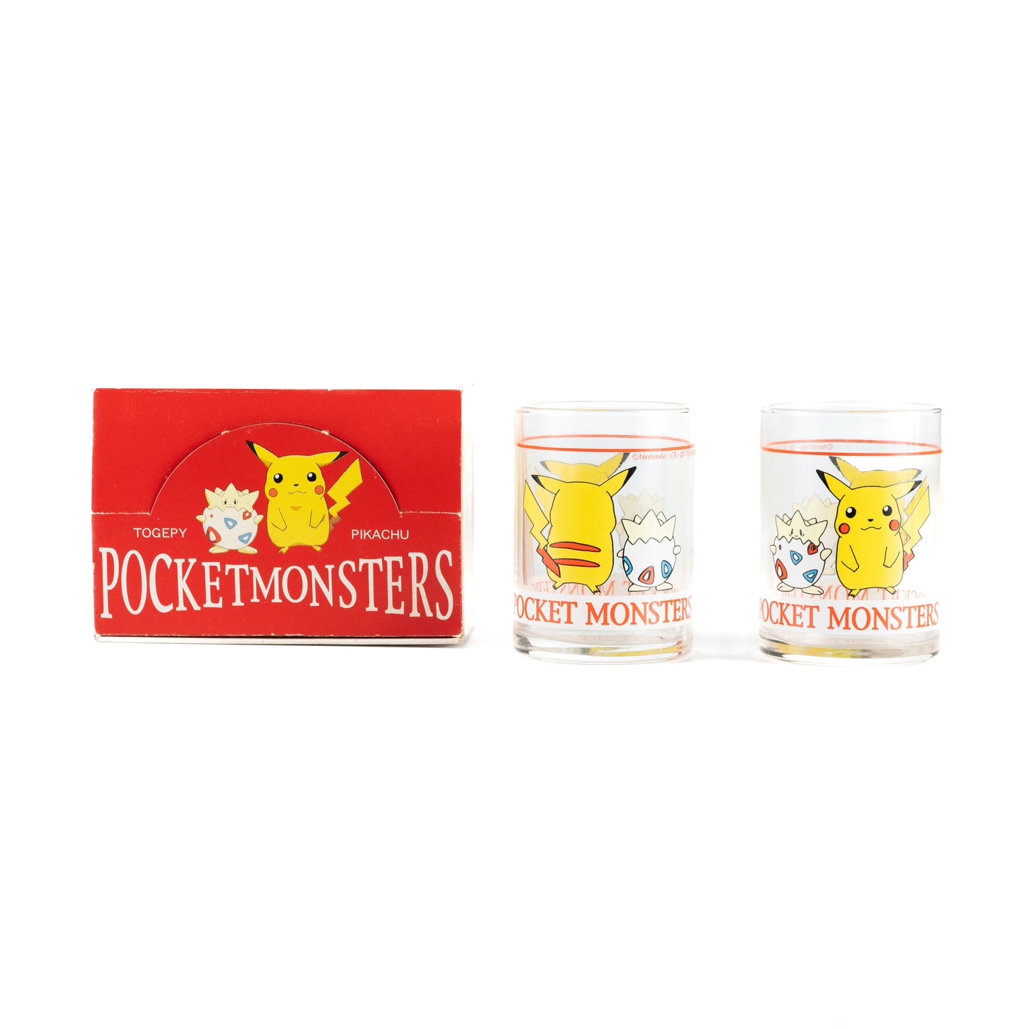 Pokémon / Vintage 2 Glasses - Pikachu & Togepi