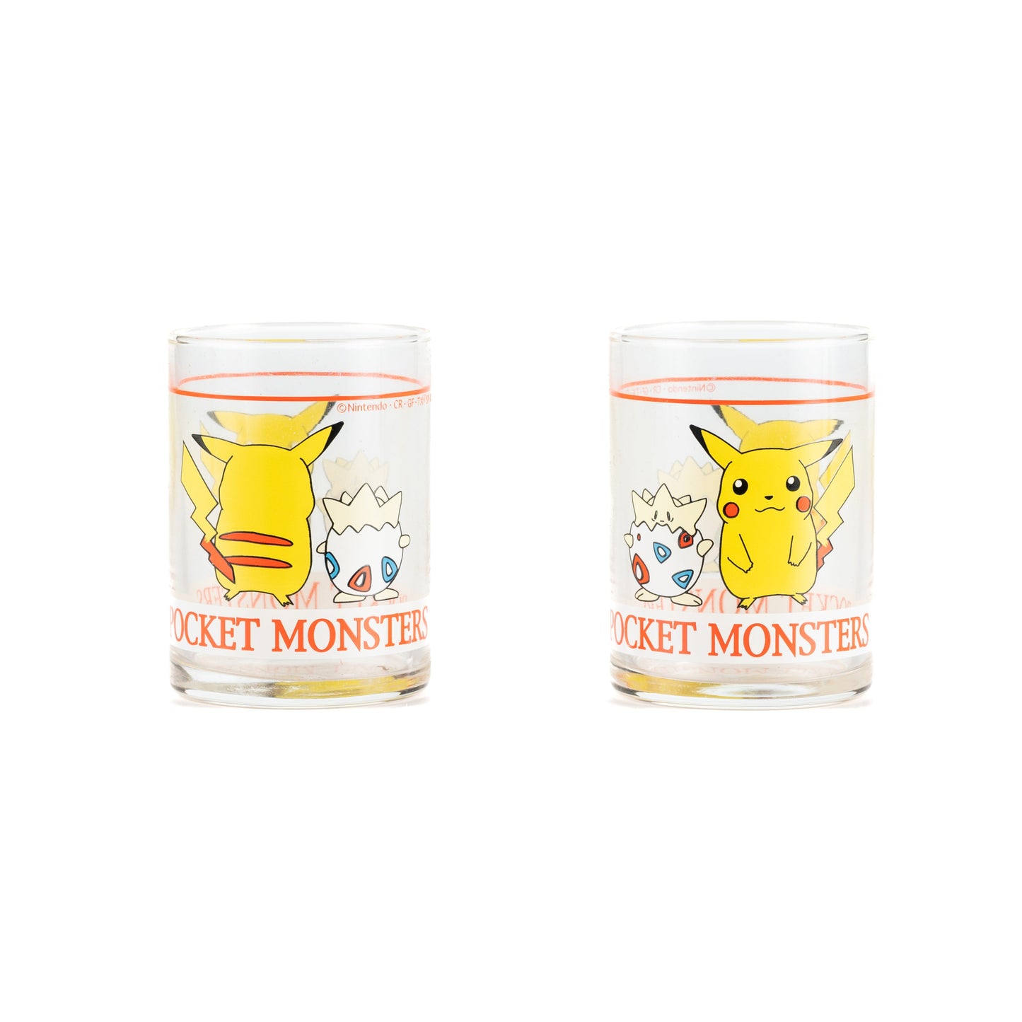Pokémon / Vintage 2 Glasses - Pikachu & Togepi