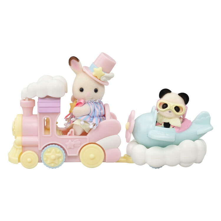 Sylvanian Families / Amusement Ride Set – Train & Airplane