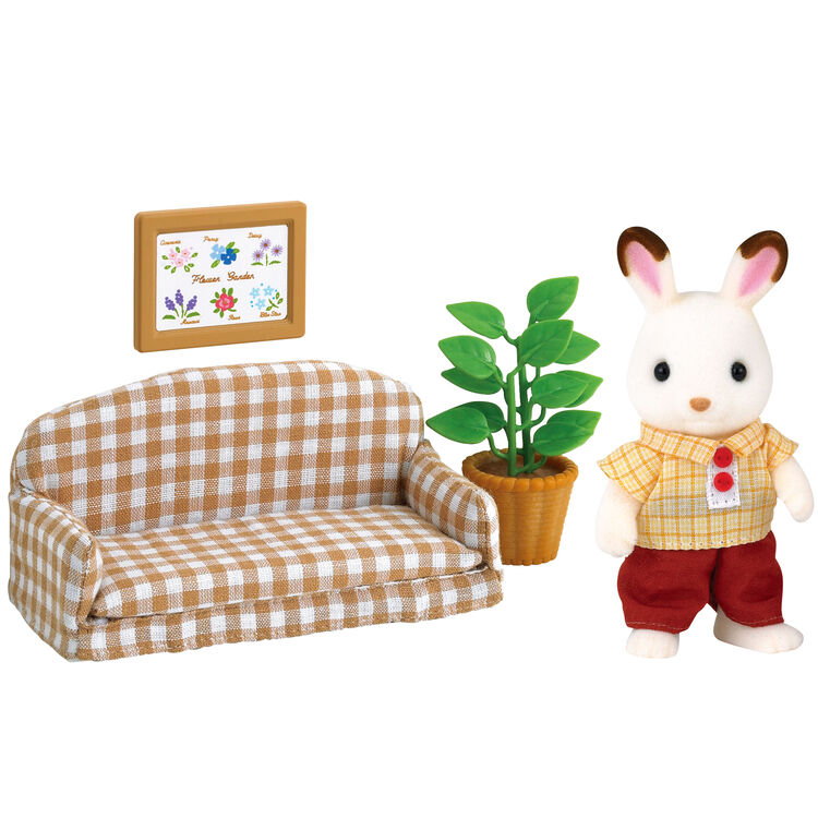 Sylvanian Families / Chocolate Rabbit Father – Furniture Set