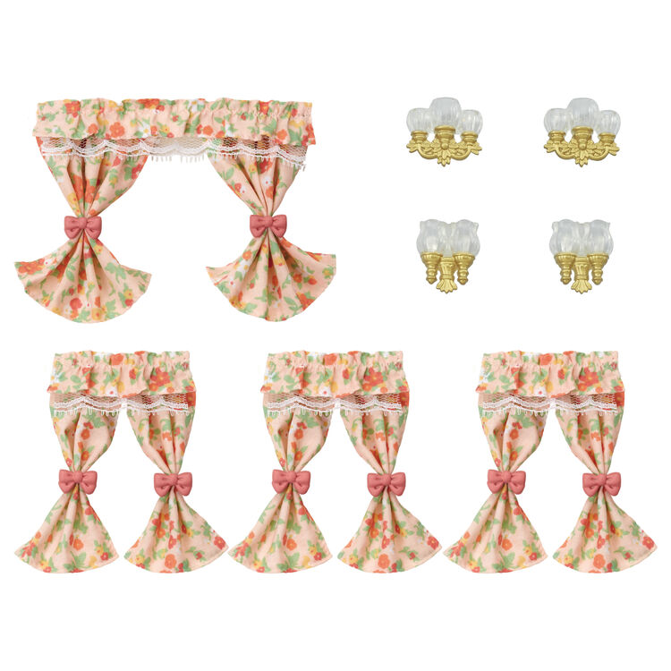 Sylvanian Families / Lampshade & Curtain Set