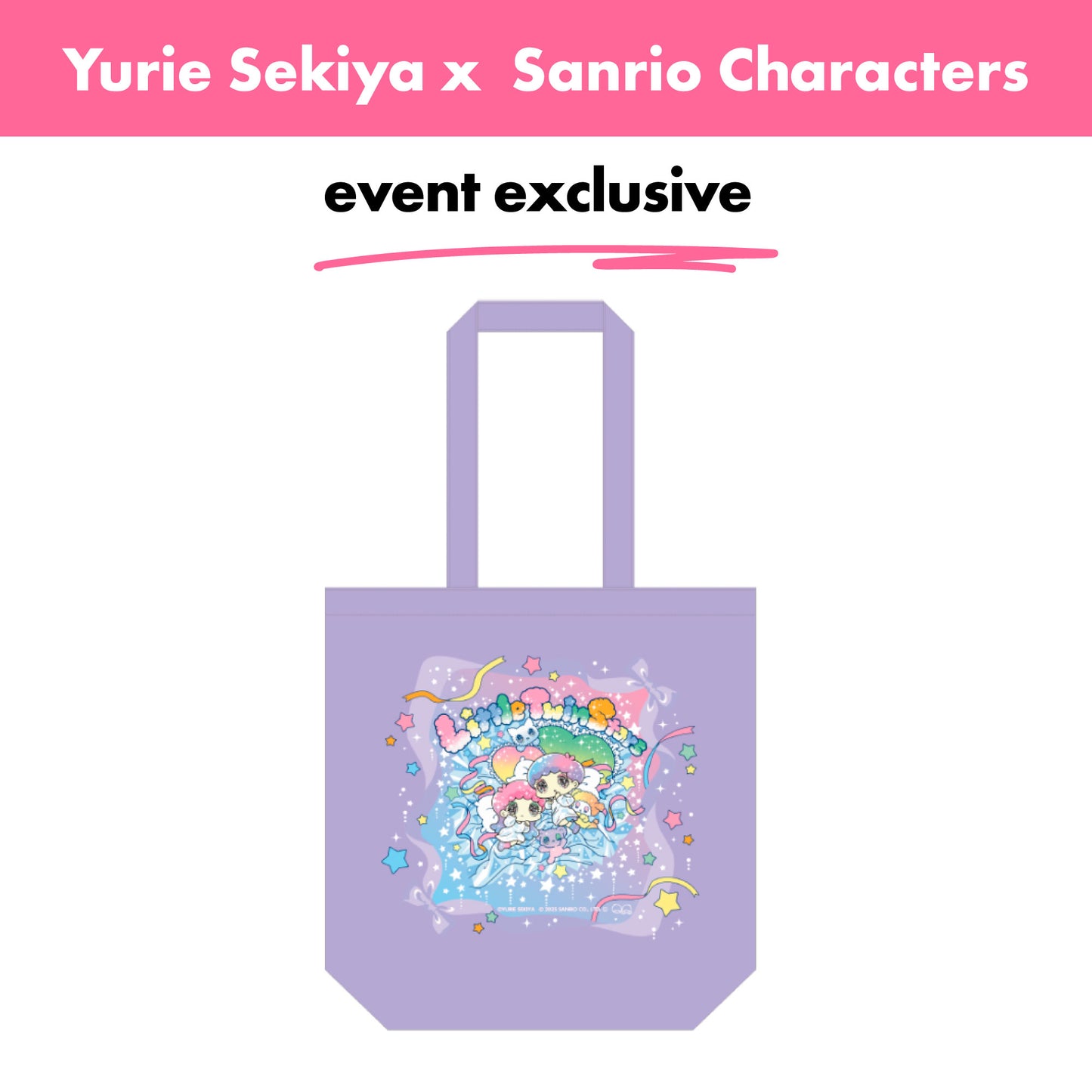 Japan event exclusive_Yurie Sekiya × Sanrio Characters / Tote Bag – Little Twin Stars