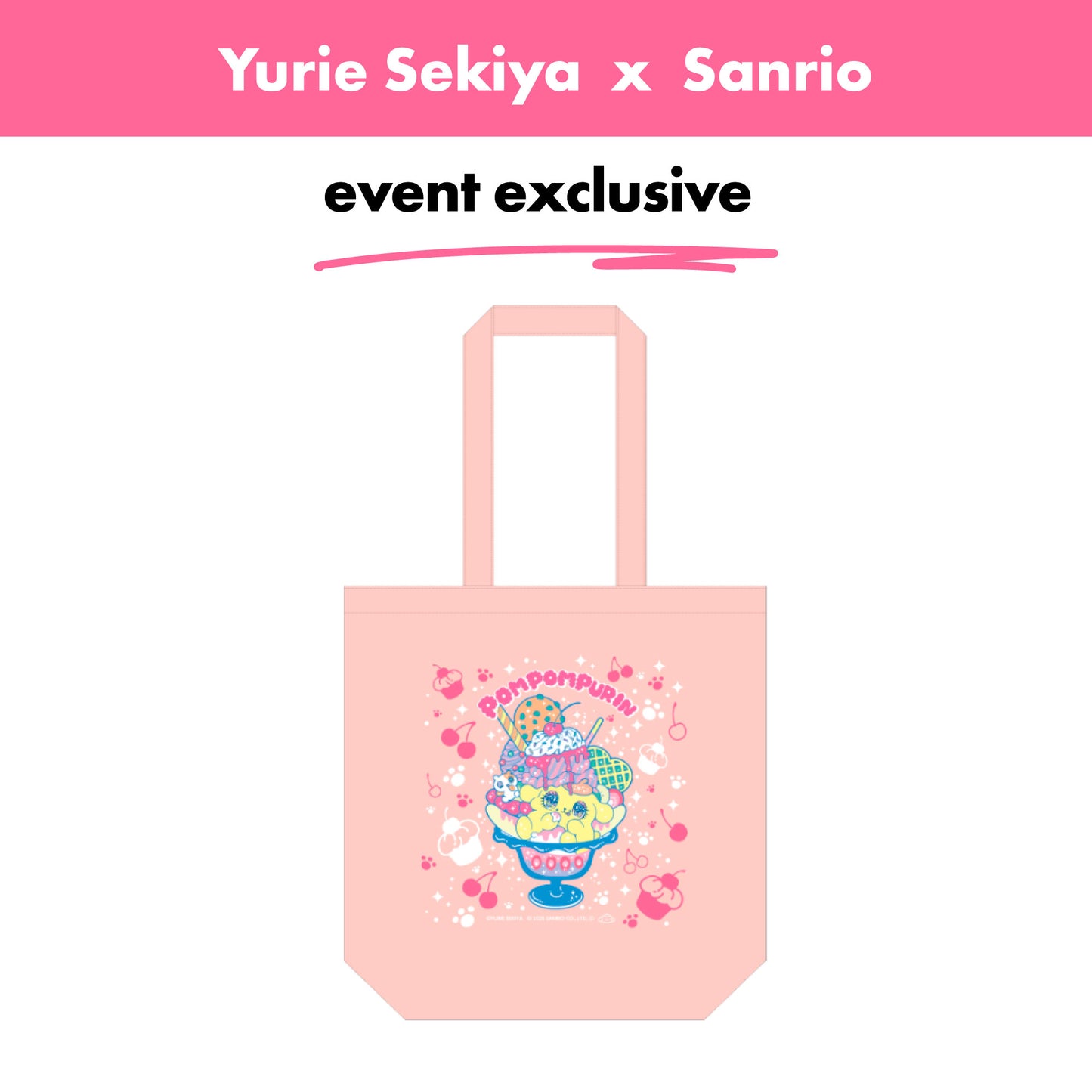 Japan event exclusive_Yurie Sekiya × Sanrio Characters / Tote Bag – pompompurin