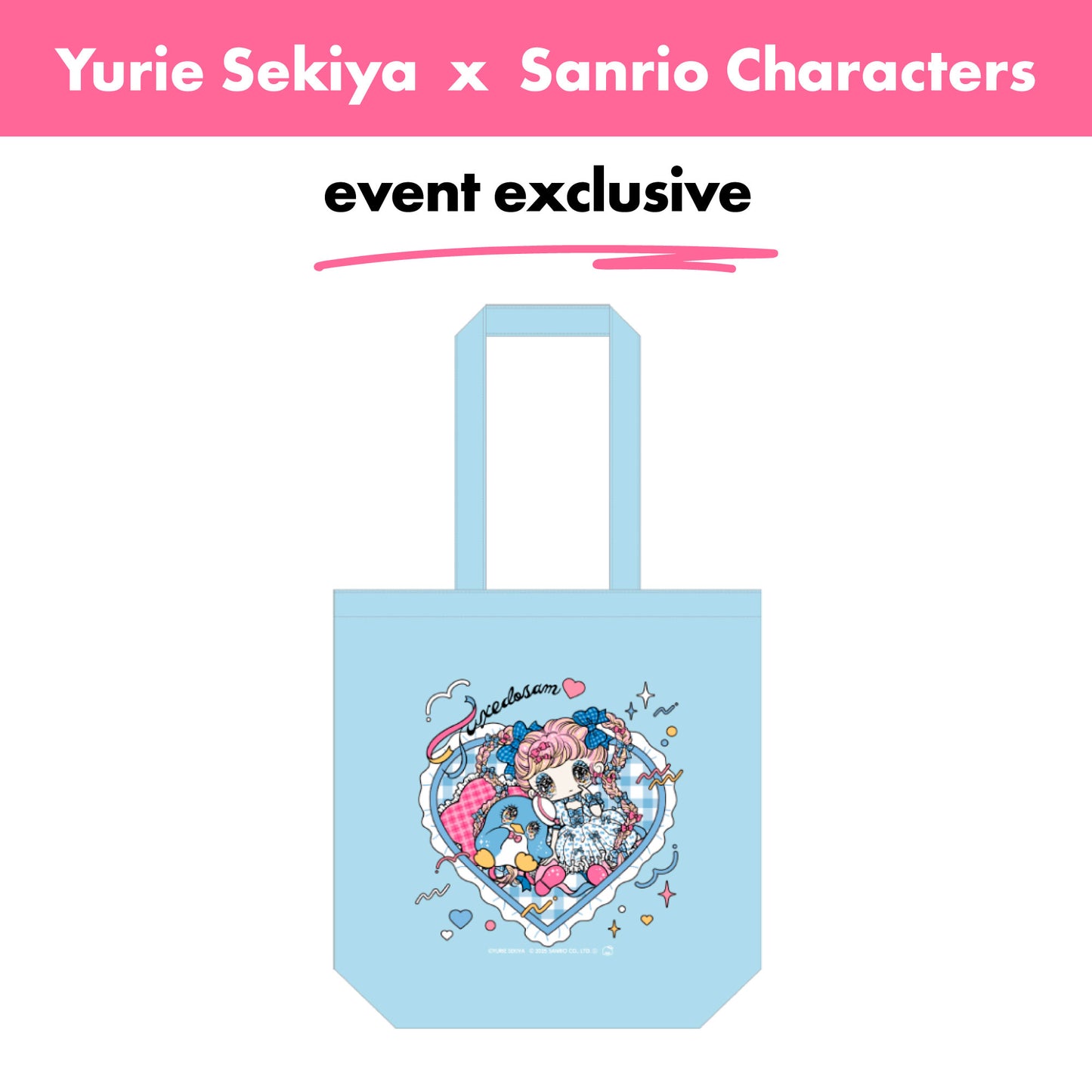 Japan event exclusive_Yurie Sekiya × Sanrio Characters / Tote Bag – Tuxedo-Sam