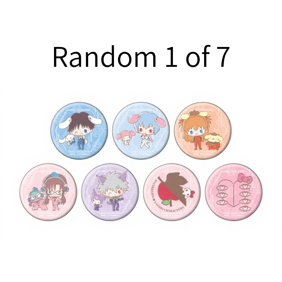 Evangelion x Sanrio / Trading Can Badge A - Blind Pack │ japan