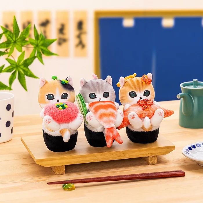 mofusand / The mascot that became sushi (Negitoro / Sweet shrimp / Salmon)
