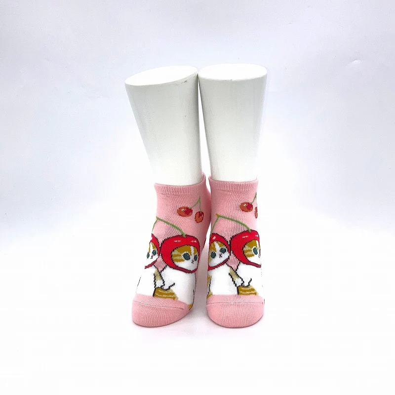 mofusand / Socks - horizontal set cherry Nyan