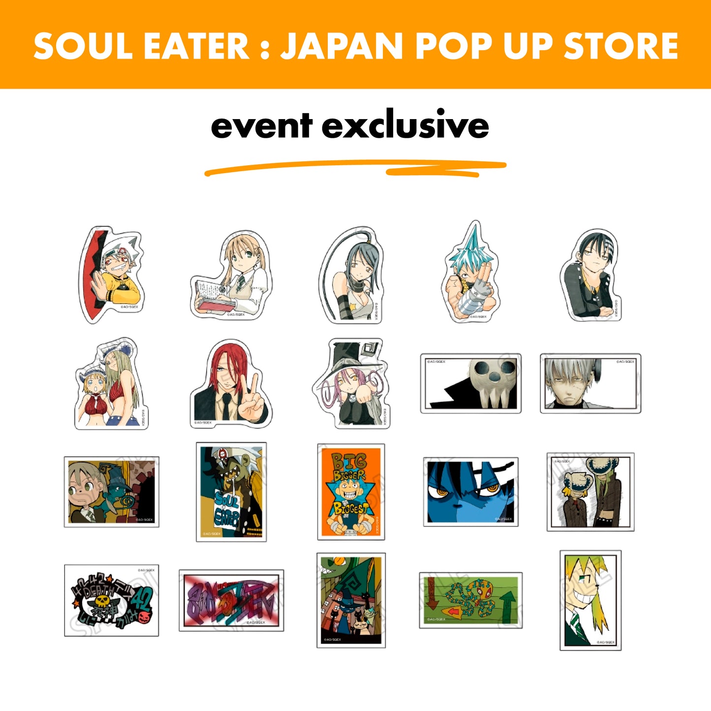 SOUL EATER / Sticker Set - Complete / Exclusive to Japanese pop-up storeBox