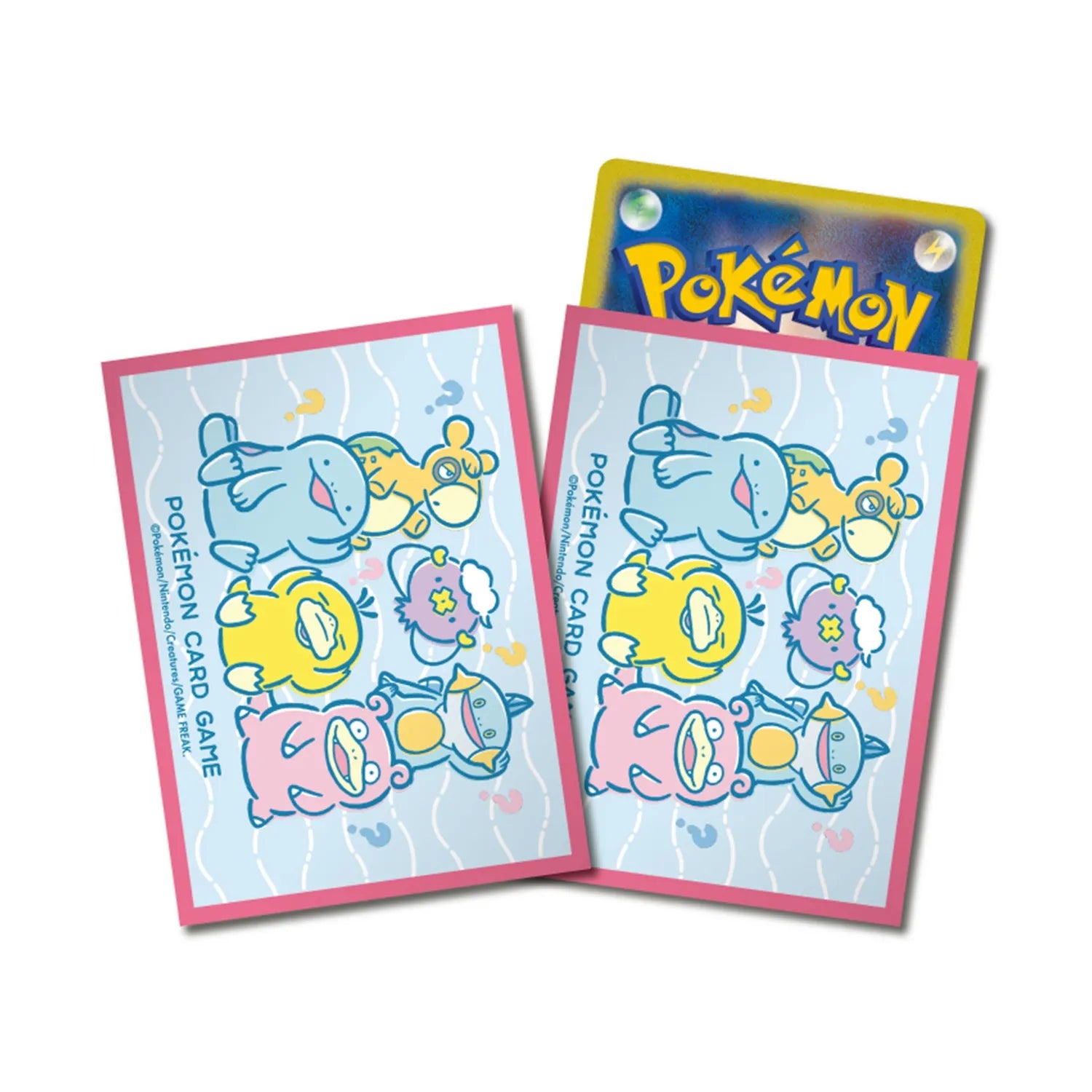 card sleeves japan Pokémon Trading Card Game Card Sleeves DOWASURE Pink Psyduck Slowpoke Quagsire Marshtomp Numel Drifloon