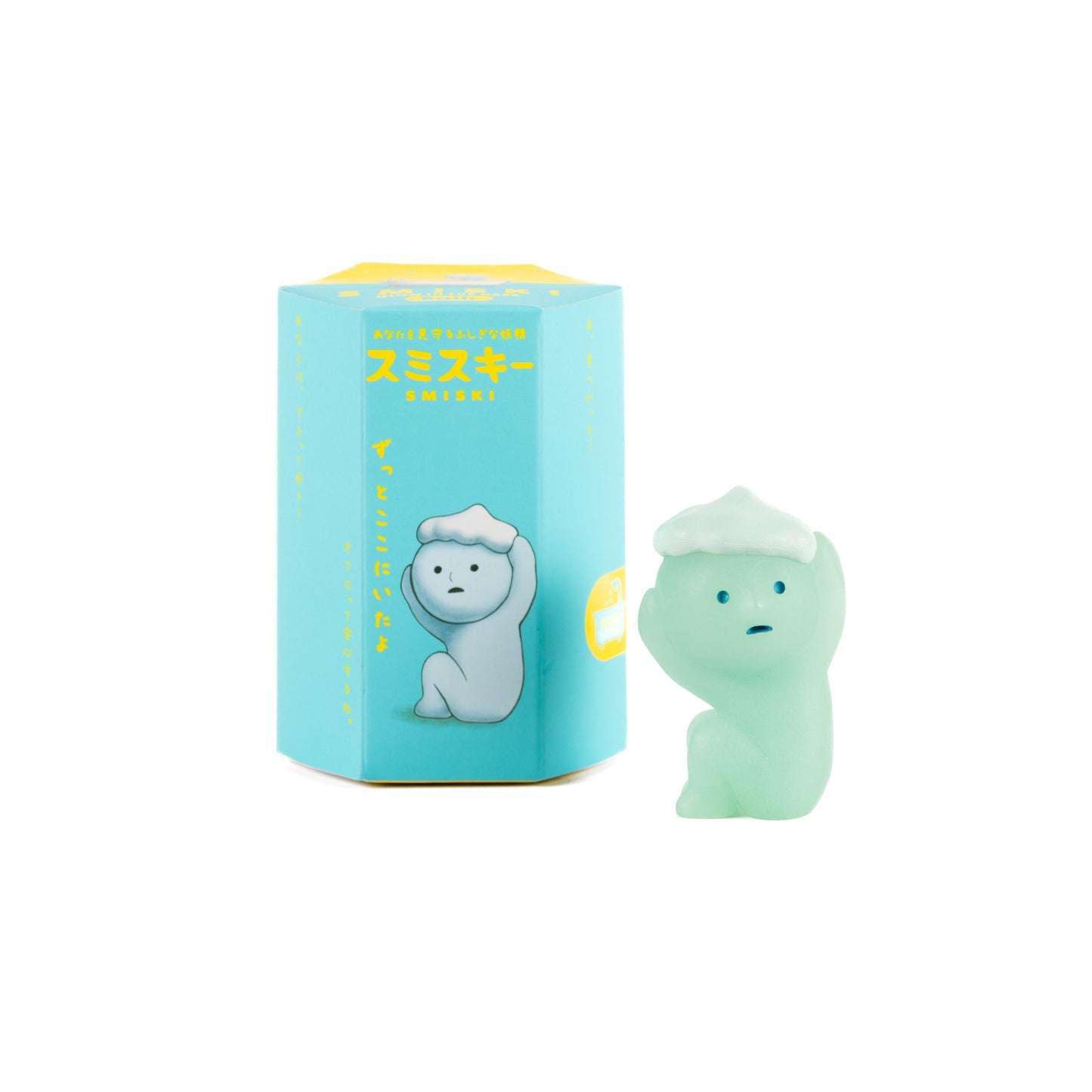 SMISKI Blind Box - Bath Series Glow-in-The-Dark Packaging Box & Figure(Smiski Shampooing)