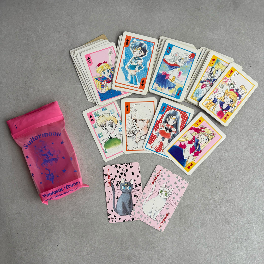 JapanExclusive_vintage_Sailor Moon / 1992 Trump Playing Cards – Full Deck - Nakayoshi Magazine Bonus_otakupopmall