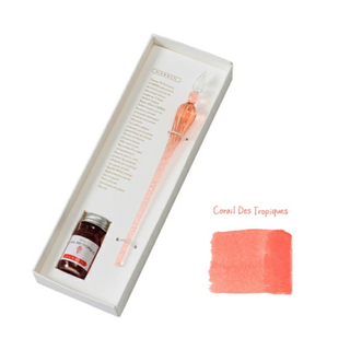 Glass Pen & Ink / Coral