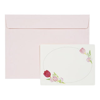 3D Greeting Card / Tulips in a White Vase