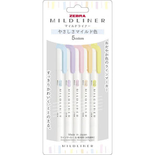 Mildliner Highlighter / Gentle Mild Colors - 5-Color Set