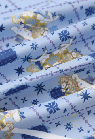 Anna Sui x Cinnamoroll / Polyester Scarf - Unicorn - Navy