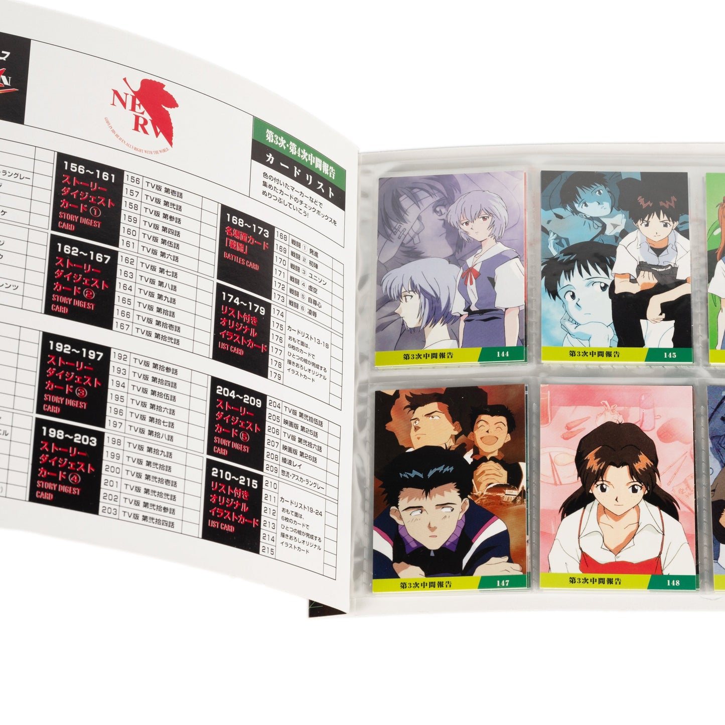 Neon Genesis Evangelion / Trading Cards Parts 3 & 4 – Complete Set with Official File Included