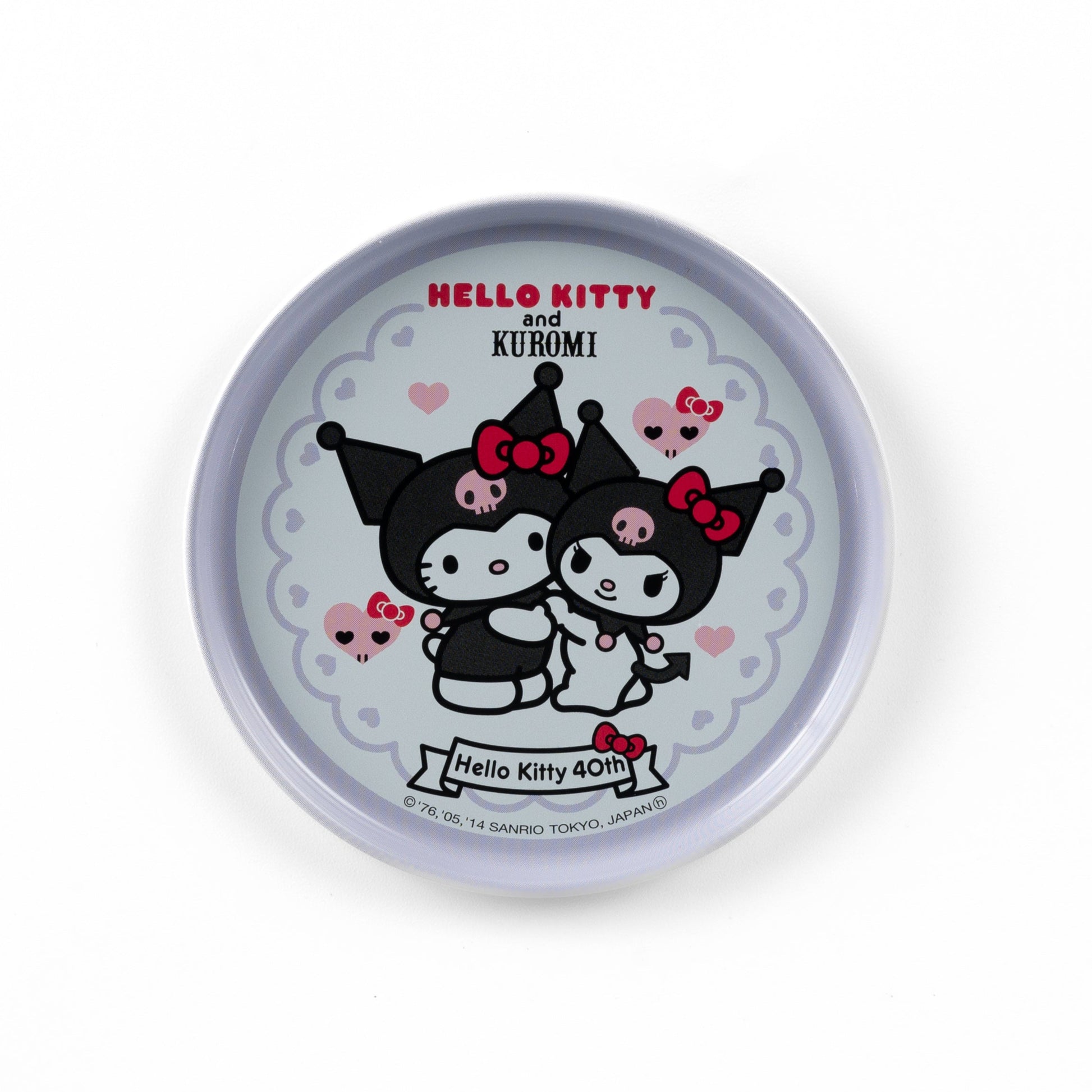 JapanExclusive_vintage_HelloKitty40thAnniversaryTinCoaster_HelloKitty_Kuromi_otakupopmall