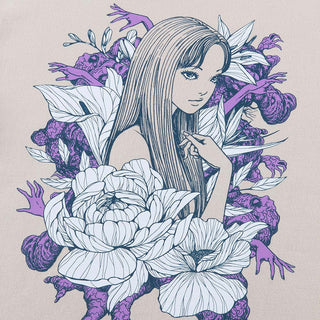 Junji Ito / Tomie FLOWER T-Shirt – Sand Beige