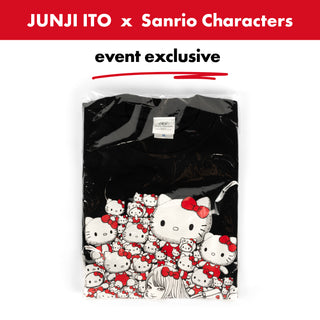 Junji Ito x Sanrio Collaboration / Black T-shirt - Gal Tomie x Hello Kitty