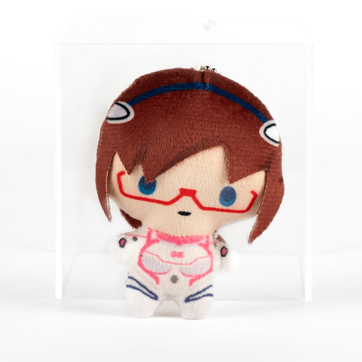 Japan Exclusive_vintage_Neon Genesis Evangelion x ROUND1 Japan / Mini Plush Keychain - Makinami Mari Illustrious