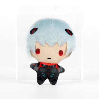 Japan Exclusive_vintage_Neon Genesis Evangelion x ROUND1 Japan / Mini Plush Keychain - Rei Ayanami