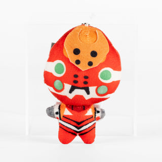 Japan Exclusive_vintage_Neon Genesis Evangelion x ROUND1 Japan / Mini Plush Keychain - Eva Unit-02