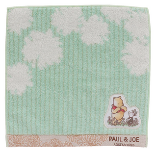 PAUL & JOE x Classic Pooh / Appliqué Towel Handkerchief - Green
