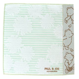 PAUL & JOE x Classic Pooh / Border Towel Handkerchief - Green