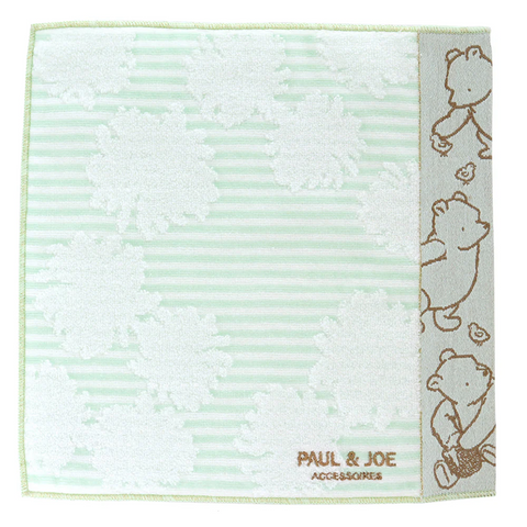 PAUL & JOE × Classic Pooh / Border Towel Handkerchief - Green