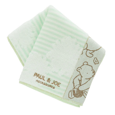 PAUL & JOE × Classic Pooh / Border Towel Handkerchief - Green
