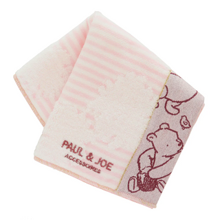PAUL & JOE x Classic Pooh / Border Towel Handkerchief - Pink