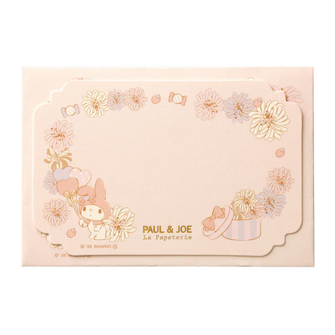 PAUL & JOE × My Melody / Message Card and Envelope Set - Pink