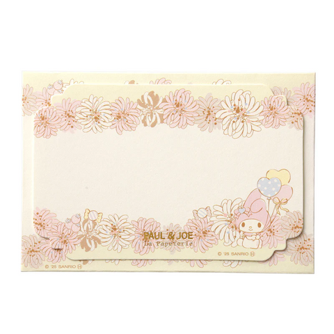 PAUL & JOE × My Melody / Message Card and Envelope Set - White