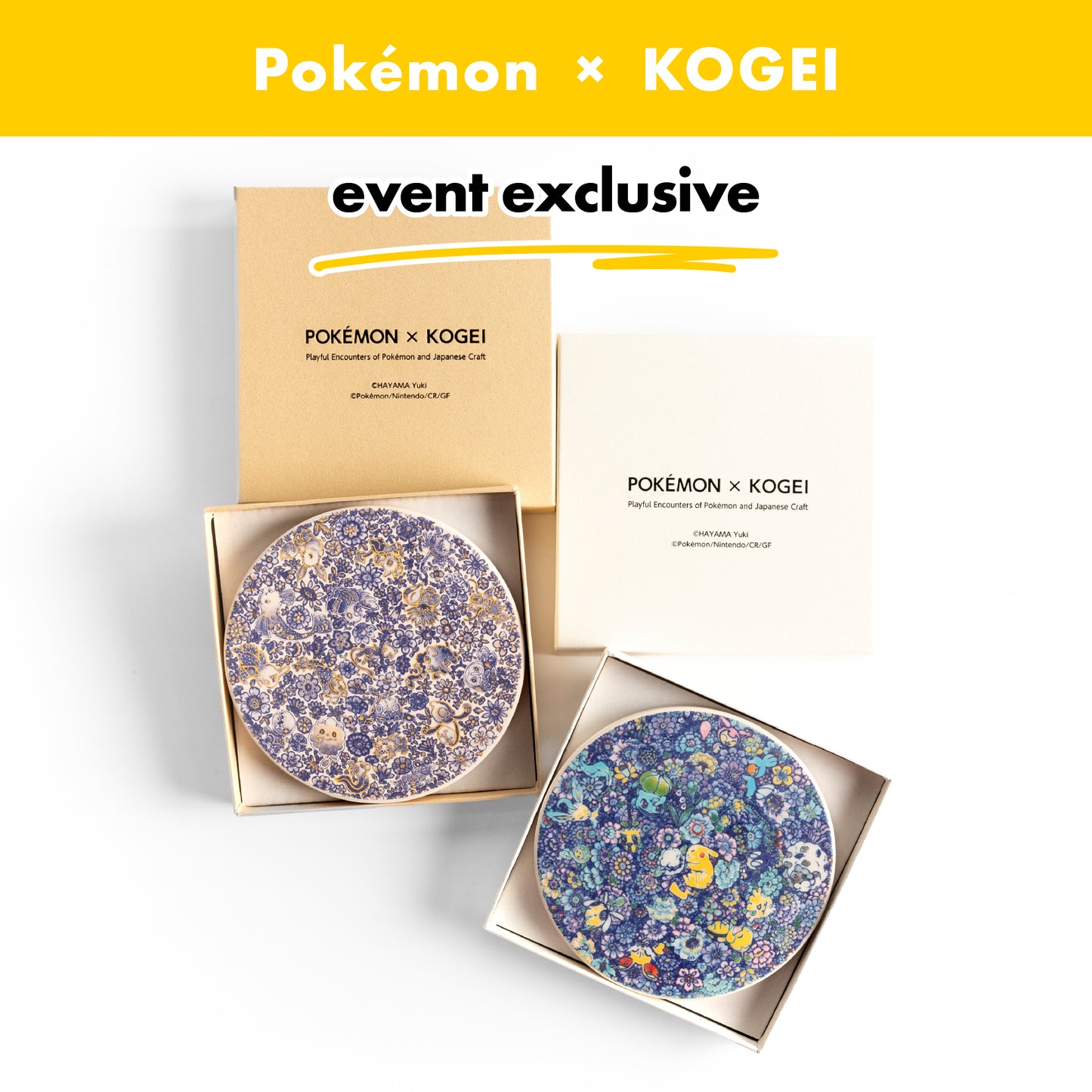 Pokémon × KOGEI / Artisan Ceramic Coaster Duo