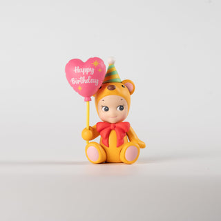Sonny Angel Blind Box - Birthday Gift Bear Figure(Heart Balloon)