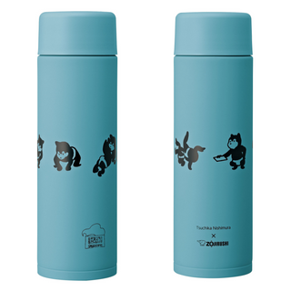 Zojirushi × Tsuchika Nishimura / Stainless Mug 0.48L - Aqua Green Bear