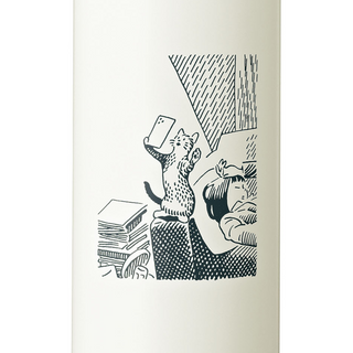 Zojirushi × Tsuchika Nishimura / Stainless Mug 0.48L - Pale White Cat