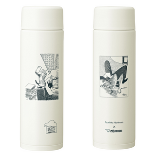 Zojirushi × Tsuchika Nishimura / Stainless Mug 0.48L - Pale White Cat