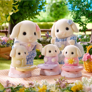 Sylvanian Families / Flora Rabbit Triplets - Baby Chair Set – Japan Original03