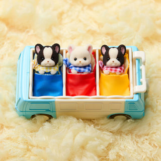 Sylvanian Families / French Bulldog Triplets - Exciting Outing Set – Japan Original03