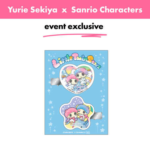 Japan event exclusive_ Yurie Sekiya × Sanrio Characters / Acrylic Clip – Little Twin Stars